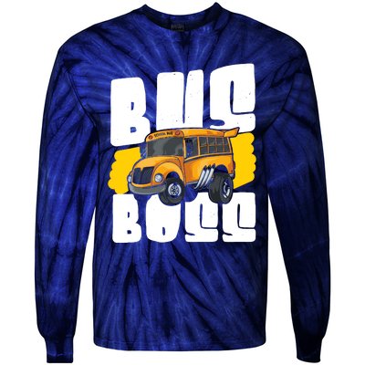 School Bus Driver Tie-Dye Long Sleeve Shirt