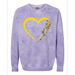 School Bus Driver Heart Colorblast Crewneck Sweatshirt