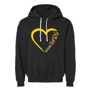 School Bus Driver Heart Garment-Dyed Fleece Hoodie