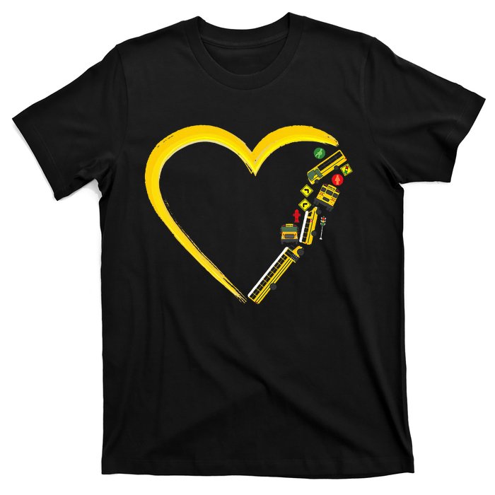 School Bus Driver Heart T-Shirt