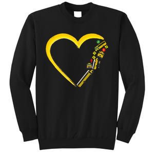 School Bus Driver Heart Tall Sweatshirt