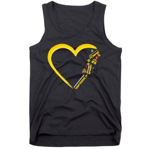 School Bus Driver Heart Tank Top