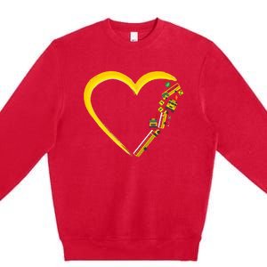 School Bus Driver Heart Premium Crewneck Sweatshirt