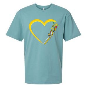 School Bus Driver Heart Sueded Cloud Jersey T-Shirt