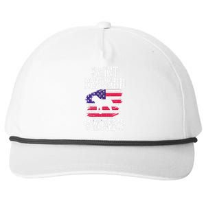 Saint Bernard Dad Dog Lover American Us Flag Snapback Five-Panel Rope Hat