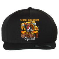 School Bus Driver Gobble Squad Thanksgiving Plaid Turkey Wool Snapback Cap