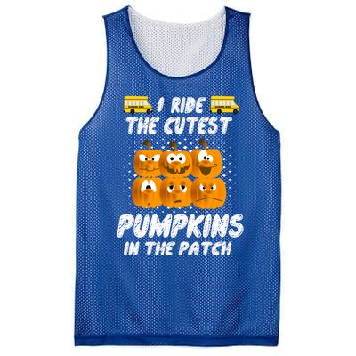 School Bus Driver I Drive The Cutest Pumpkins In Patch Cool Gift Mesh Reversible Basketball Jersey Tank