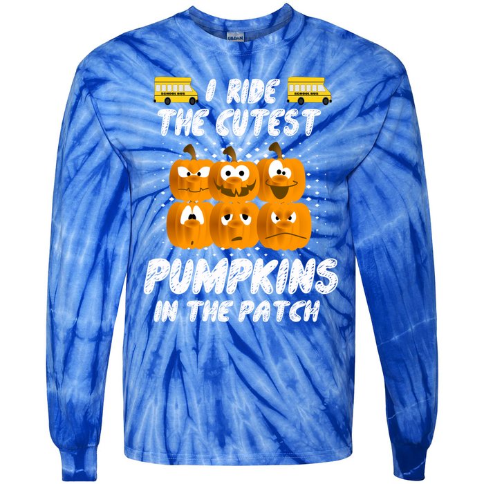 School Bus Driver I Drive The Cutest Pumpkins In Patch Cool Gift Tie-Dye Long Sleeve Shirt