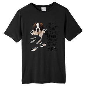 Saint Bernard Dad Happy Fathers Day To My Amazing Daddy Dog Tall Fusion ChromaSoft Performance T-Shirt