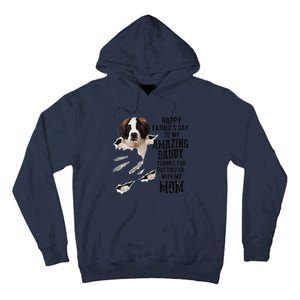 Saint Bernard Dad Happy Fathers Day To My Amazing Daddy Dog Tall Hoodie