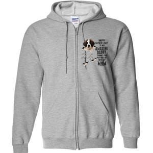 Saint Bernard Dad Happy Fathers Day To My Amazing Daddy Dog Full Zip Hoodie