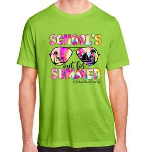 School Bus Driver Out For Summer Tie Dye Sunglasses Adult ChromaSoft Performance T-Shirt