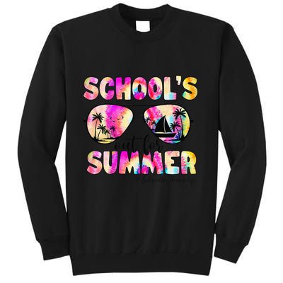 School Bus Driver Out For Summer Tie Dye Sunglasses Sweatshirt