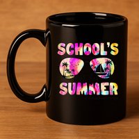 School Bus Driver Out For Summer Tie Dye Sunglasses 11oz C Handle Ceramic Mug