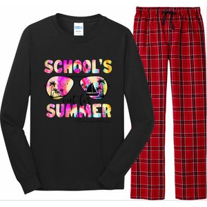 School Bus Driver Out For Summer Tie Dye Sunglasses Long Sleeve Pajama Set