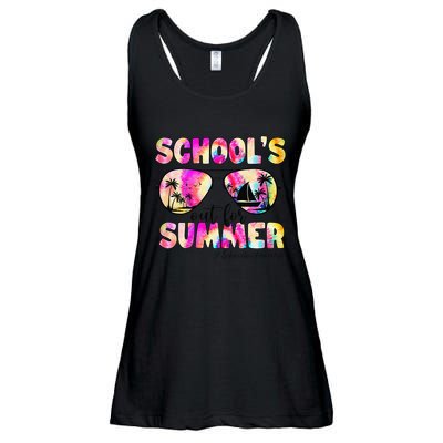 School Bus Driver Out For Summer Tie Dye Sunglasses Ladies Essential Flowy Tank