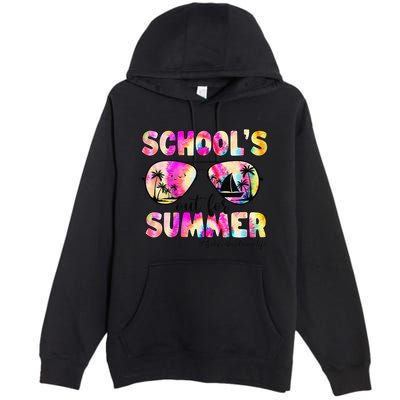 School Bus Driver Out For Summer Tie Dye Sunglasses Premium Pullover Hoodie