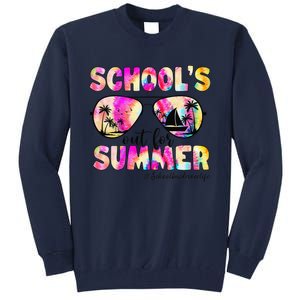 School Bus Driver Out For Summer Tie Dye Sunglasses Tall Sweatshirt