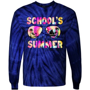 School Bus Driver Out For Summer Tie Dye Sunglasses Tie-Dye Long Sleeve Shirt