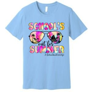 School Bus Driver Out For Summer Tie Dye Sunglasses Premium T-Shirt