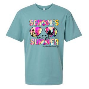 School Bus Driver Out For Summer Tie Dye Sunglasses Sueded Cloud Jersey T-Shirt