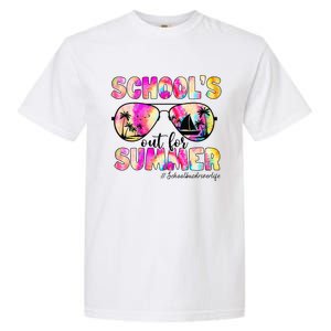 School Bus Driver Out For Summer Tie Dye Sunglasses Garment-Dyed Heavyweight T-Shirt