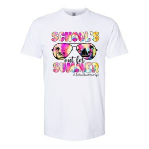 School Bus Driver Out For Summer Tie Dye Sunglasses Softstyle CVC T-Shirt