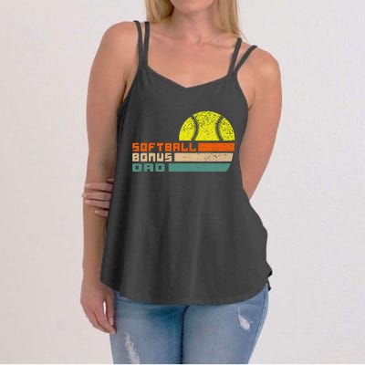 softball bonus dad from stepdaughter stepson son Women's Strappy Tank