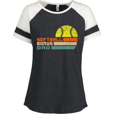 softball bonus dad from stepdaughter stepson son Enza Ladies Jersey Colorblock Tee