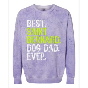 Saint Bernard Dog Dad Fathers Day Dog Lovers Colorblast Crewneck Sweatshirt