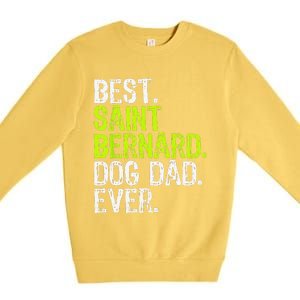 Saint Bernard Dog Dad Fathers Day Dog Lovers Premium Crewneck Sweatshirt