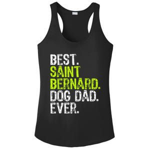 Saint Bernard Dog Dad Fathers Day Dog Lovers Ladies PosiCharge Competitor Racerback Tank