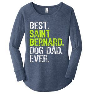 Saint Bernard Dog Dad Fathers Day Dog Lovers Women's Perfect Tri Tunic Long Sleeve Shirt