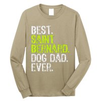 Saint Bernard Dog Dad Fathers Day Dog Lovers Long Sleeve Shirt