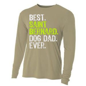 Saint Bernard Dog Dad Fathers Day Dog Lovers Cooling Performance Long Sleeve Crew