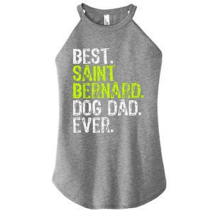 Saint Bernard Dog Dad Fathers Day Dog Lovers Women's Perfect Tri Rocker Tank