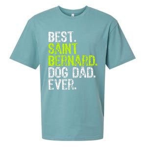 Saint Bernard Dog Dad Fathers Day Dog Lovers Sueded Cloud Jersey T-Shirt