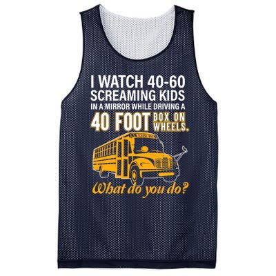 School Bus Driver Watch Screaming Drive Box On Wheels Mesh Reversible Basketball Jersey Tank