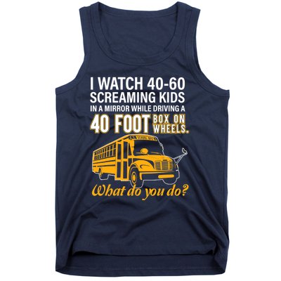 School Bus Driver Watch Screaming Drive Box On Wheels Tank Top