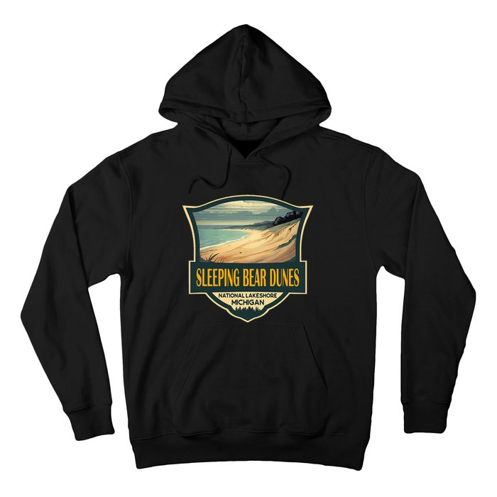 Sleeping Bear Dunes National Lakeshore Travel Retro Badge Hoodie