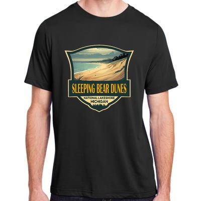 Sleeping Bear Dunes National Lakeshore Travel Retro Badge Adult ChromaSoft Performance T-Shirt