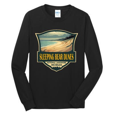 Sleeping Bear Dunes National Lakeshore Travel Retro Badge Tall Long Sleeve T-Shirt