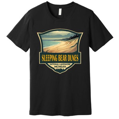 Sleeping Bear Dunes National Lakeshore Travel Retro Badge Premium T-Shirt