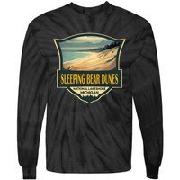 Sleeping Bear Dunes National Lakeshore Travel Retro Badge Tie-Dye Long Sleeve Shirt