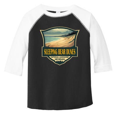 Sleeping Bear Dunes National Lakeshore Travel Retro Badge Toddler Fine Jersey T-Shirt