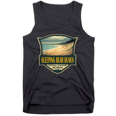 Sleeping Bear Dunes National Lakeshore Travel Retro Badge Tank Top