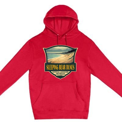 Sleeping Bear Dunes National Lakeshore Travel Retro Badge Premium Pullover Hoodie