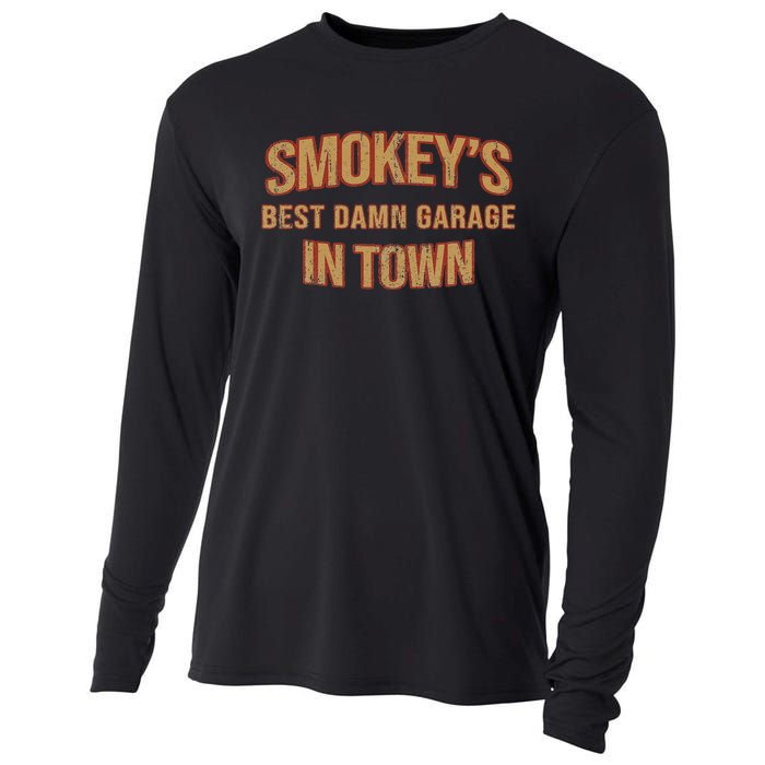 SmokeyS Best Damn Garage In Town Vintage Cooling Performance Long Sleeve Crew