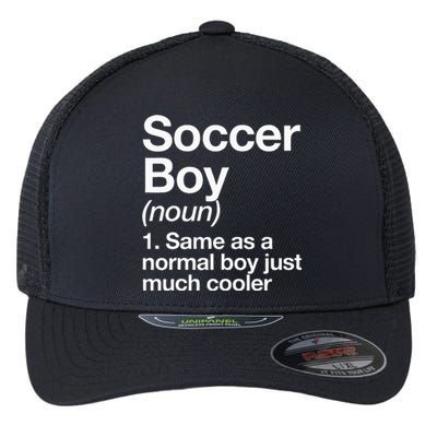 Soccer Boy Definition Funny Sports Flexfit Unipanel Trucker Cap