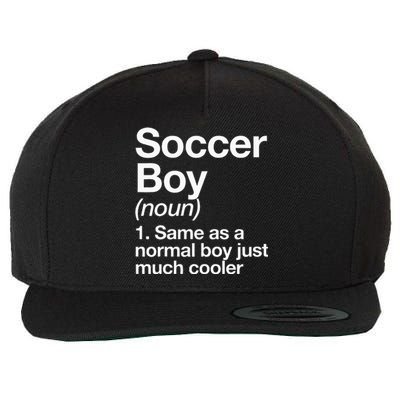 Soccer Boy Definition Funny Sports Wool Snapback Cap